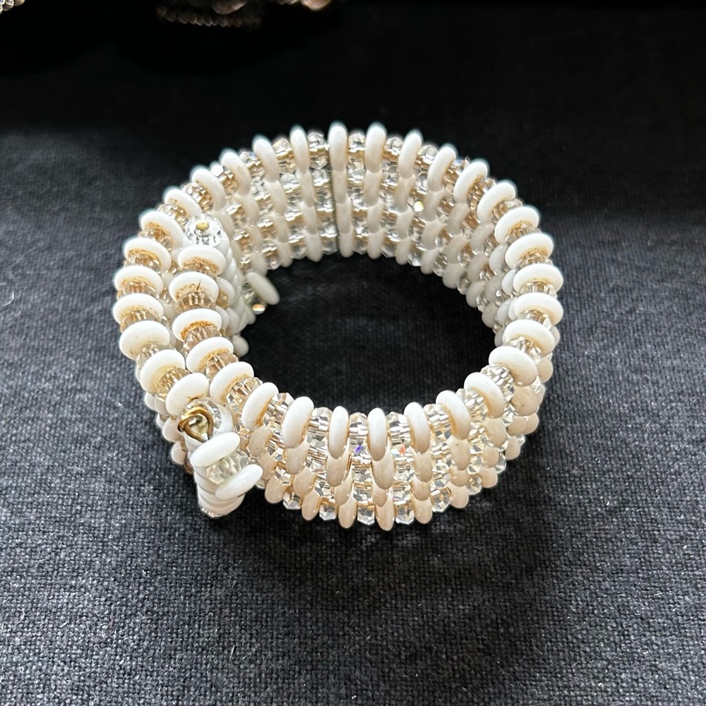 True Vintage Beaded coil bracelet